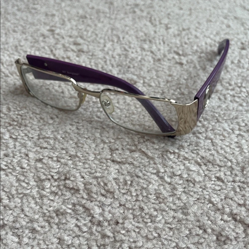 Chic Purple and Gold Women's Glasses